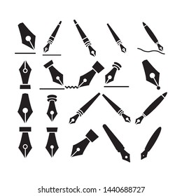 fountain pen symbol icon vector design template