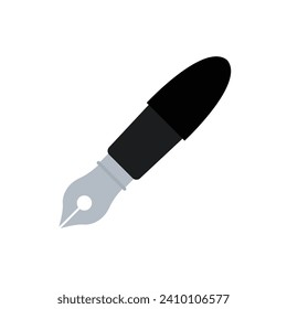 Icono vectorial del símbolo de la pluma de fuente