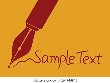 Fountain pen template card