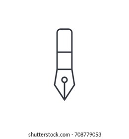 fountain pen thin line icon. Linear vector illustration. Pictogram isolated on white background