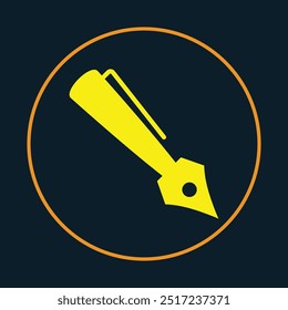 Fountain pen trendy icon glorious abstract vector illustration colorful artwork lovely design.eps