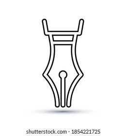 Fountain Pen vector design with editable stroke. Eps 10 vector illustration.