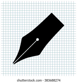fountain pen vector icon