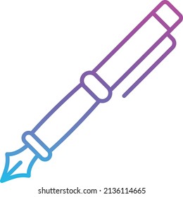 Fountain Pen vector icon. Can be used for printing, mobile and web applications.