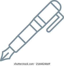 Fountain Pen vector icon. Can be used for printing, mobile and web applications.
