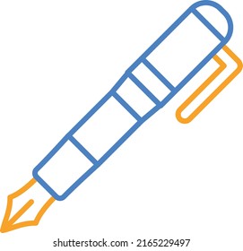 Fountain Pen vector icon. Can be used for printing, mobile and web applications.