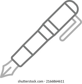 Fountain Pen vector icon. Can be used for printing, mobile and web applications.