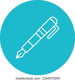 Fountain Pen vector icon. Can be used for printing, mobile and web applications.