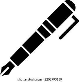 Fountain Pen vector icon. Can be used for printing, mobile and web applications.