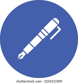 Icono vectorial de la pluma de fuente. Se puede usar para imprimir, móviles y aplicaciones web.