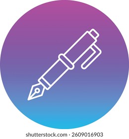 Fountain Pen vector icon. Can be used for printing, mobile and web applications.