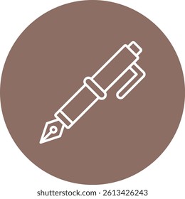 Fountain Pen vector icon. Can be used for printing, mobile and web applications.