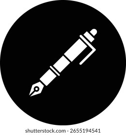 Icono de Vector de pluma estilográfica. Se puede utilizar para aplicaciones de impresión, móviles y de Web.