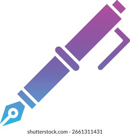 Icono de Vector de pluma estilográfica. Se puede utilizar para aplicaciones de impresión, móviles y de Web.