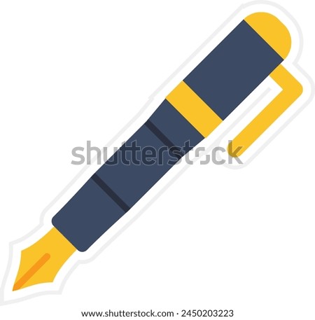 Fountain Pen vector icon. Can be used for printing, mobile and web applications.