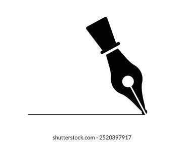 Fountain pen vector icon design