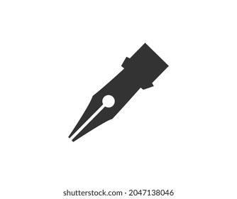 Pluma de fuente - icono vector, diseño plano