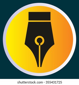Fountain pen - vector icon, flat design