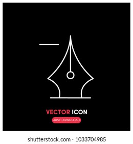 Fountain Pen Vector Icon Illustration