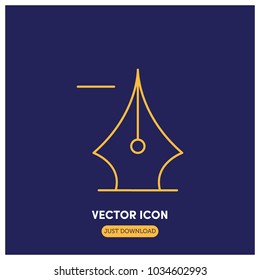 Fountain Pen Vector Icon Illustration