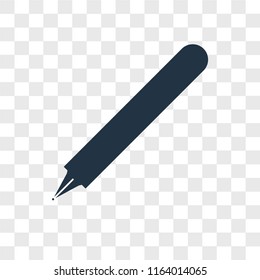 Fountain pen vector icon isolated on transparent background, Fountain pen logo concept