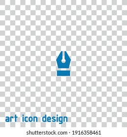 Fontänen-Stift, Vektorsymbol auf abstraktem Hintergrund