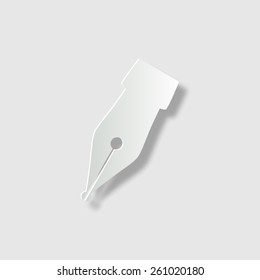 Fountain pen  - vector icon with shadow