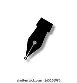 Fountain pen  - vector icon with shadow