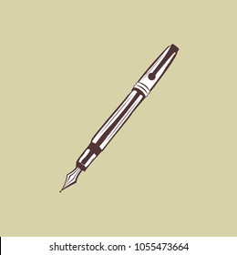 Fountain pen vector illustration