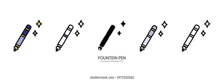 FOUNTAIN PEN vector type icon
