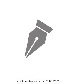 Fountain pen web icon symbol on white background