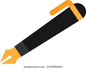 Fountain Pen Pen Writing Icon Vector Flat Illustration
