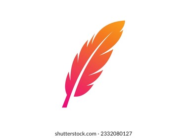 Fountain pen writing logo design, Vector design concept