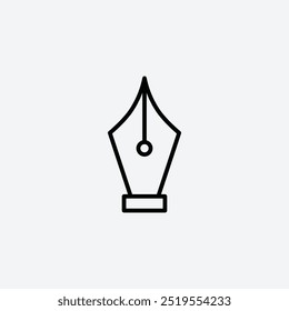 Icono de Vector de la pluma de la fuente. EPS 10