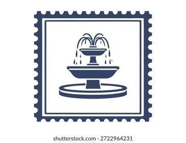 Icono de Vector de sello postal de la fuente sobre un fondo blanco
Sello de Vector sobre un fondo blanco