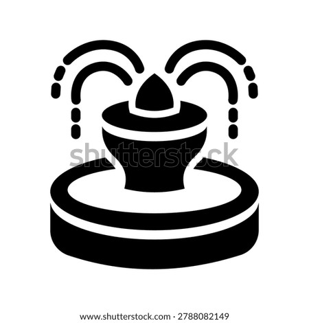fountain solid icon illustration vector graphic. Simple element illustration vector graphic, suitable for app, websites, and presentations isolated on white background