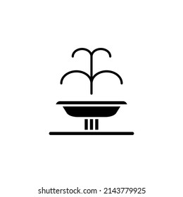 Fountain stencil icon. Simple fountain vector design