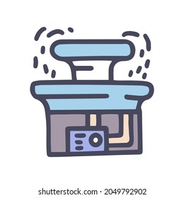 fountain structure color vector doodle simple icon