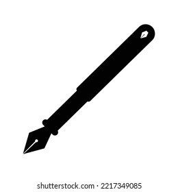 Fountain template pen tool icon | Black Vector illustration |