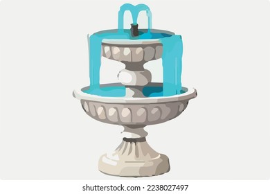 fountain vector colored architecture design