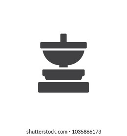 Fountain vector icon. filled flat sign for mobile concept and web design. Outdoor Water Fountain simple solid icon. Symbol, logo illustration. Pixel perfect vector graphics