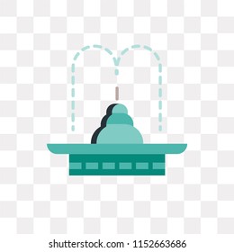 Fountain vector icon isolated on transparent background, Fountain logo concept