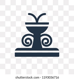 Fountain vector icon isolated on transparent background, Fountain transparency concept can be used web and mobile