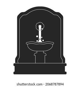 Fountain vector icon.Black vector icon isolated on white background fountain.