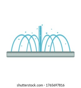 Fontäne, Vektorsymbol.Cartoon, Vektorsymbol einzeln auf weißem Hintergrund, Fontäne.