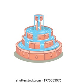 Fountain vector illustration on white background