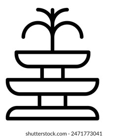 Fountain Vector Line Icon design