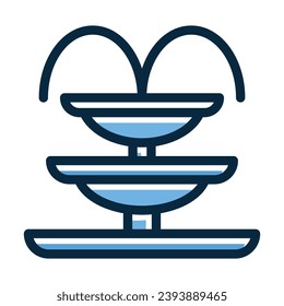Fountain Vector Thick Line Filled Dark Colors Icons For Personal And Commercial Use.
