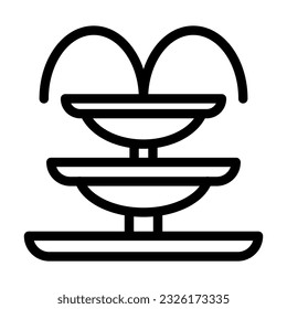 Fountain Vector Thick Line Icon For Personal And Commercial Use.
