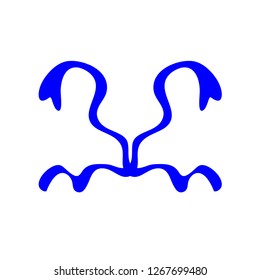 Fountain, water line sign. logo